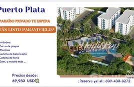 2 habitación Apartamento en venta en Puerto Plata en Puerto Plata, República Dominicana 