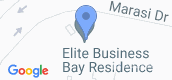 지도 보기입니다. of Elite Business Bay Residence