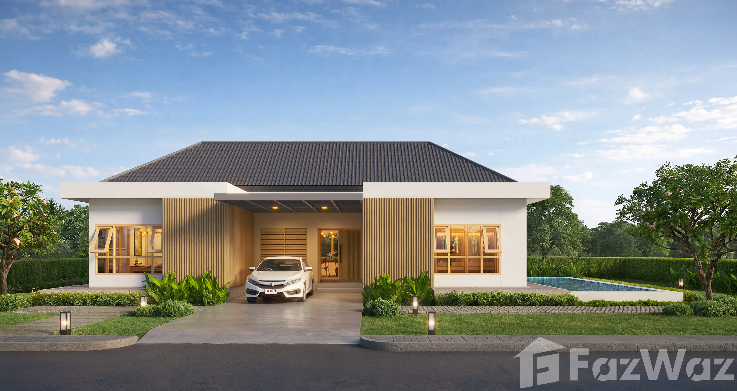 Private Pool Villa in Garden 5 Min to Memories Beach