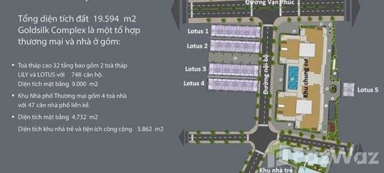 Master Plan of Bán căn 98m2 2 PN tại Chung cư Goldsilk Vạn Phúc - Hà Đông giá chỉ 2.1 tỷ LH +66 (0) 2 508 8780 - Photo 1